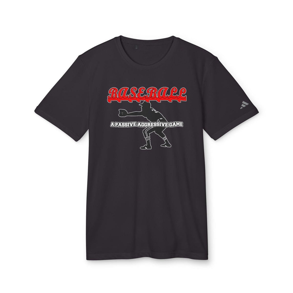 Baseball A passive aggressive game - adidas® Unisex Sport T-shirt - Witty Twisters Fashions
