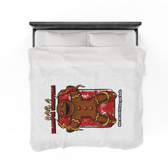 Have a Krampus Christmas Bite me and I'll bite you back. - Velveteen Plush Blanket - Witty Twisters Fashions