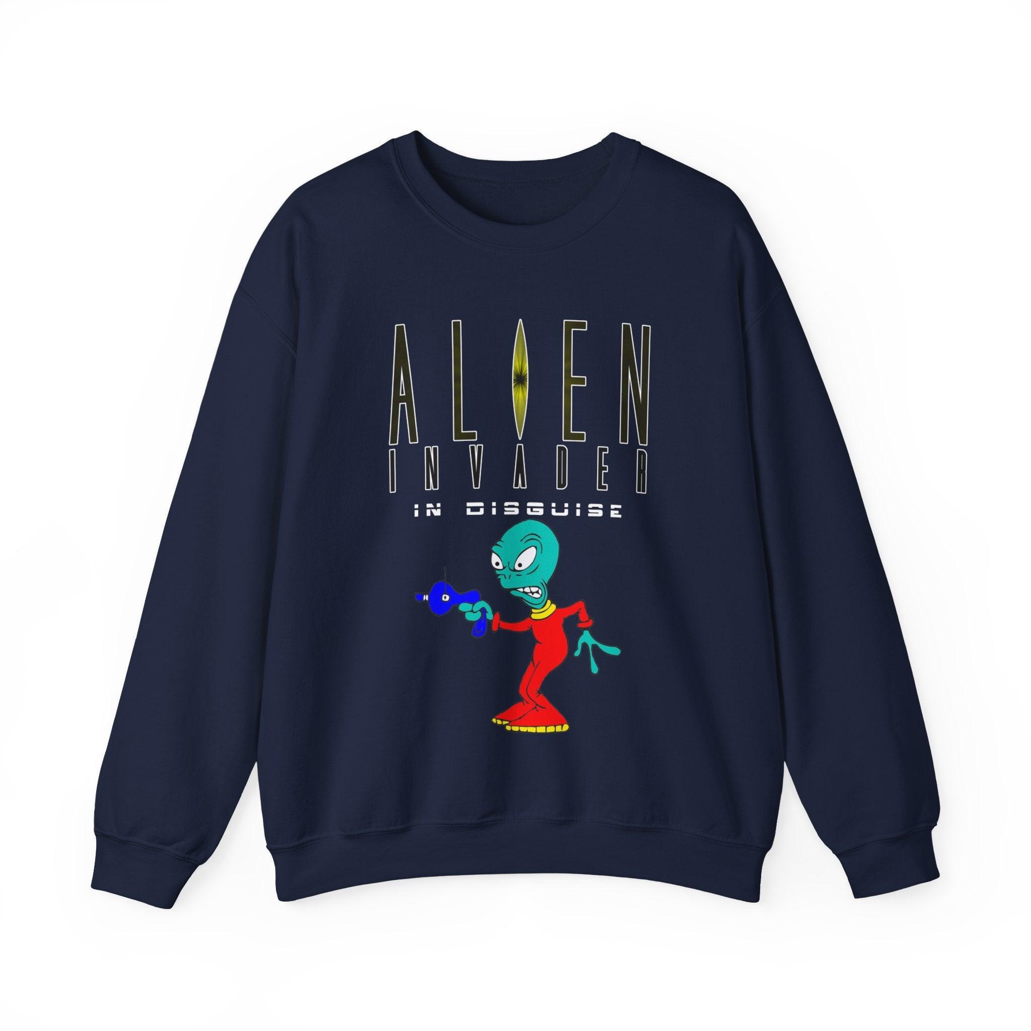 Alien Invader In Disguise - Sweatshirt - Witty Twisters Fashions