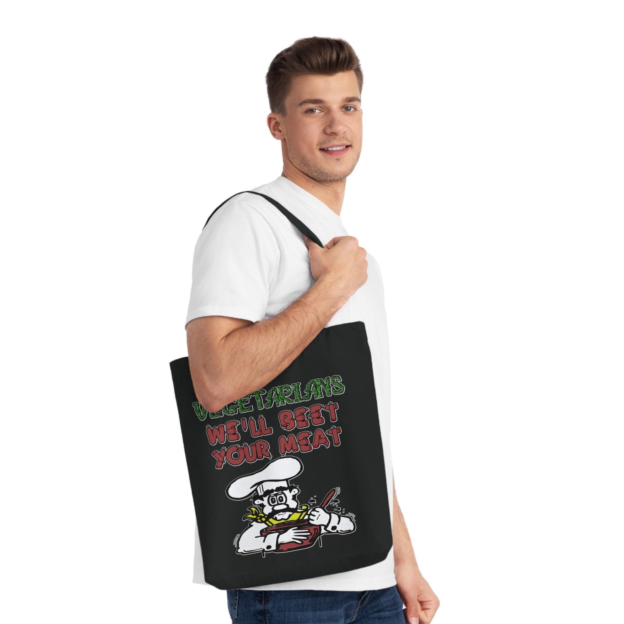 Vegetarians We'll Beet Your Meat - Woven Tote Bag - Witty Twisters Fashions