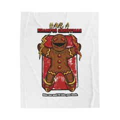 Have a Krampus Christmas Bite me and I'll bite you back. - Velveteen Plush Blanket - Witty Twisters Fashions
