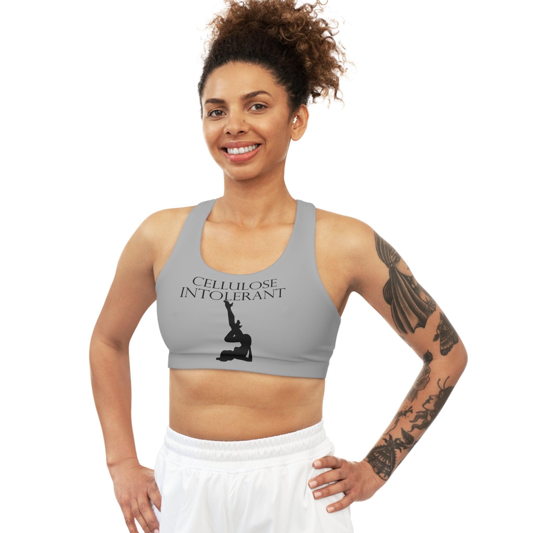 Cellulose Intolerant - Seamless Sports Bra - Witty Twisters Fashions
