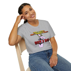 These clothes don't promote nudity but I do - Softstyle T-Shirt - Witty Twisters Fashions