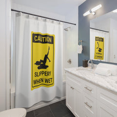 Caution Slippery When Wet - Shower Curtains - Witty Twisters Fashions