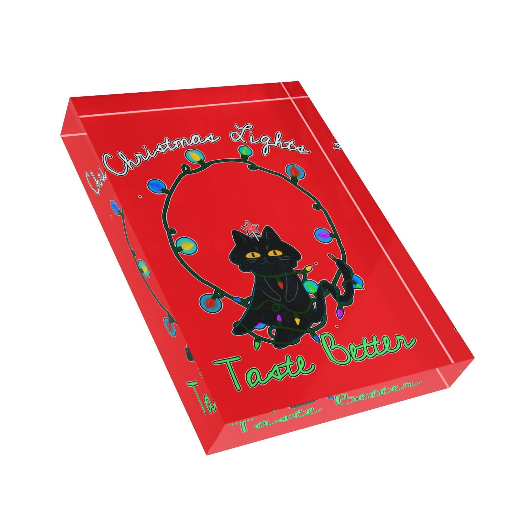 Christmas Lights Taste Better - Photo Block - Witty Twisters Fashions