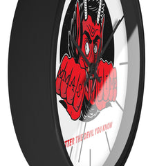 Better the devil you know Xmas time - Wall Clock - Witty Twisters Fashions