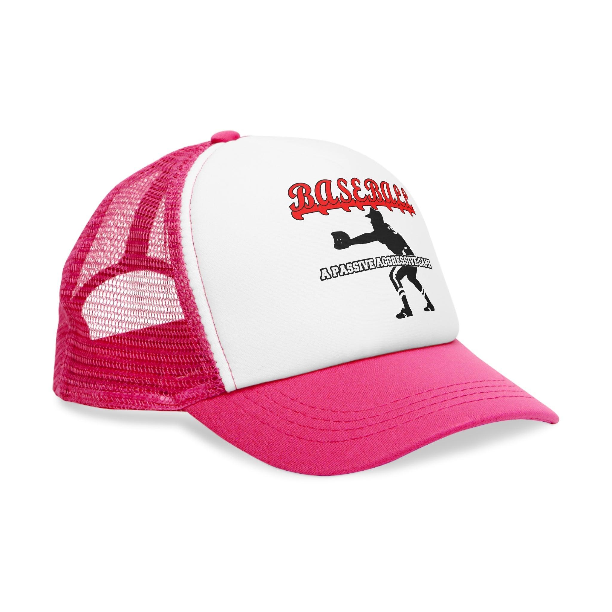 Baseball A passive aggressive game - Mesh Trucker Hat - Witty Twisters Fashions