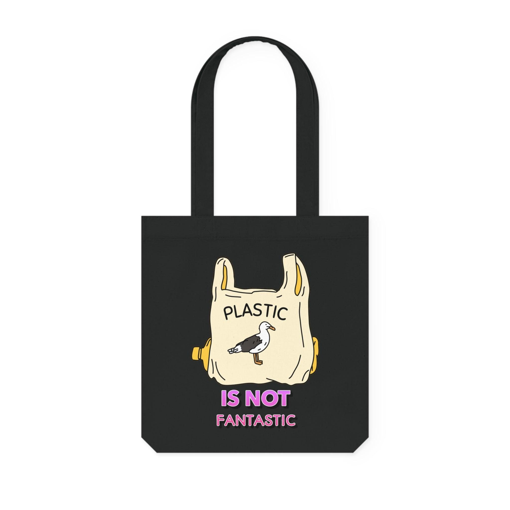 Plastic is not fantastic - Woven Tote Bag - Witty Twisters Fashions