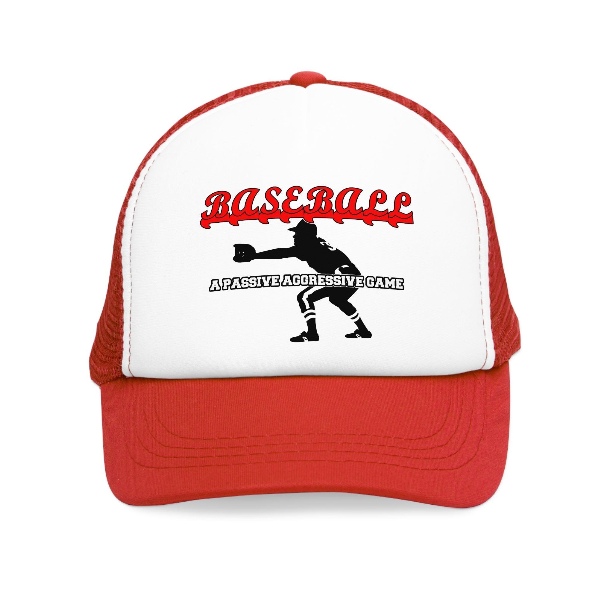 Baseball A passive aggressive game - Mesh Trucker Hat - Witty Twisters Fashions