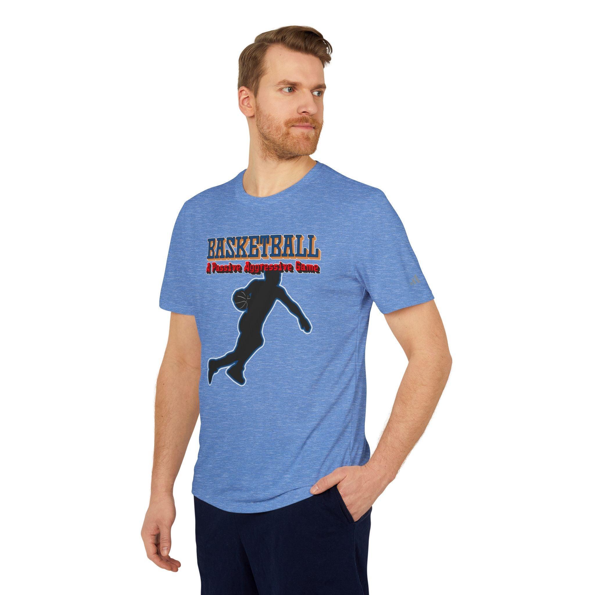 Basketball A Passive Aggressive Game - adidas® Unisex Sport T-shirt - Witty Twisters Fashions