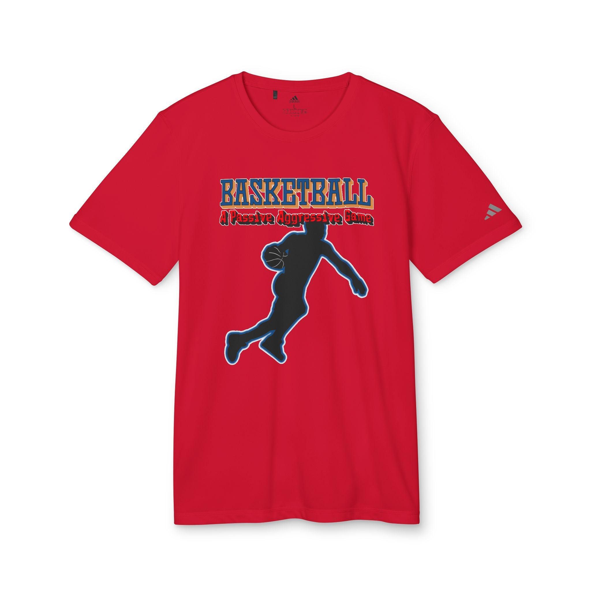 Basketball A Passive Aggressive Game - adidas® Unisex Sport T-shirt - Witty Twisters Fashions
