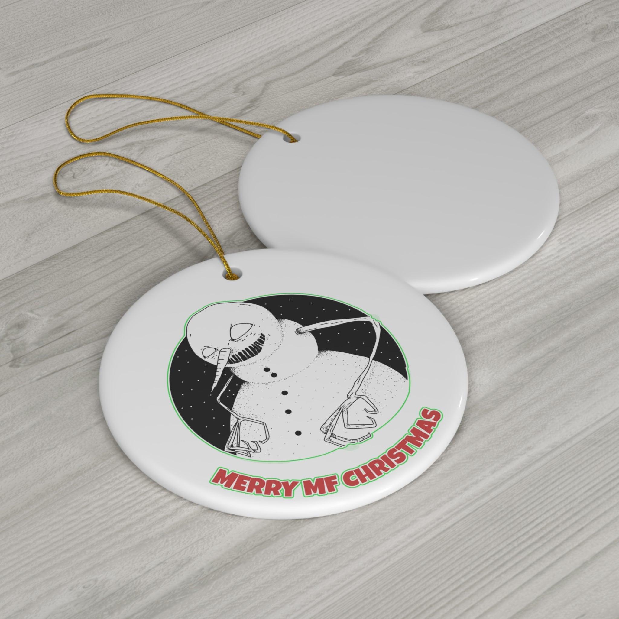 Merry MF Christmas - Ceramic Ornaments - Witty Twisters Fashions