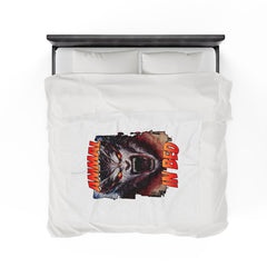 Animal In Bed - Velveteen Plush Blanket - Witty Twisters Fashions