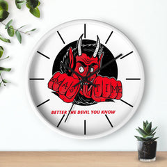 Better the devil you know Xmas time - Wall Clock - Witty Twisters Fashions