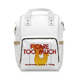 I Care Too Much Apparently That's A Thing - Multifunctional Diaper Knapsack - Witty Twisters Fashions