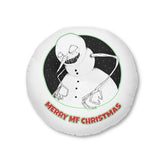 Merry MF Christmas - Tufted Floor Pillow, Round - Witty Twisters Fashions