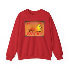 Beware of Devil Dog Sign - Sweatshirt - Witty Twisters Fashions