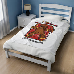 Have a Krampus Christmas Bite me and I'll bite you back. - Velveteen Plush Blanket - Witty Twisters Fashions