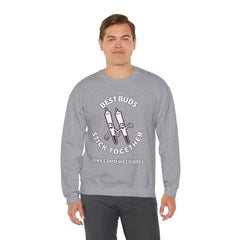 Best Buds Stick Together Like Good Weed Does - Sweatshirt - Witty Twisters Fashions
