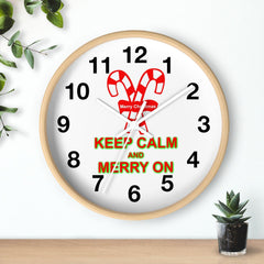 Keep Calm and Merry On - Wall Clock - Witty Twisters Fashions