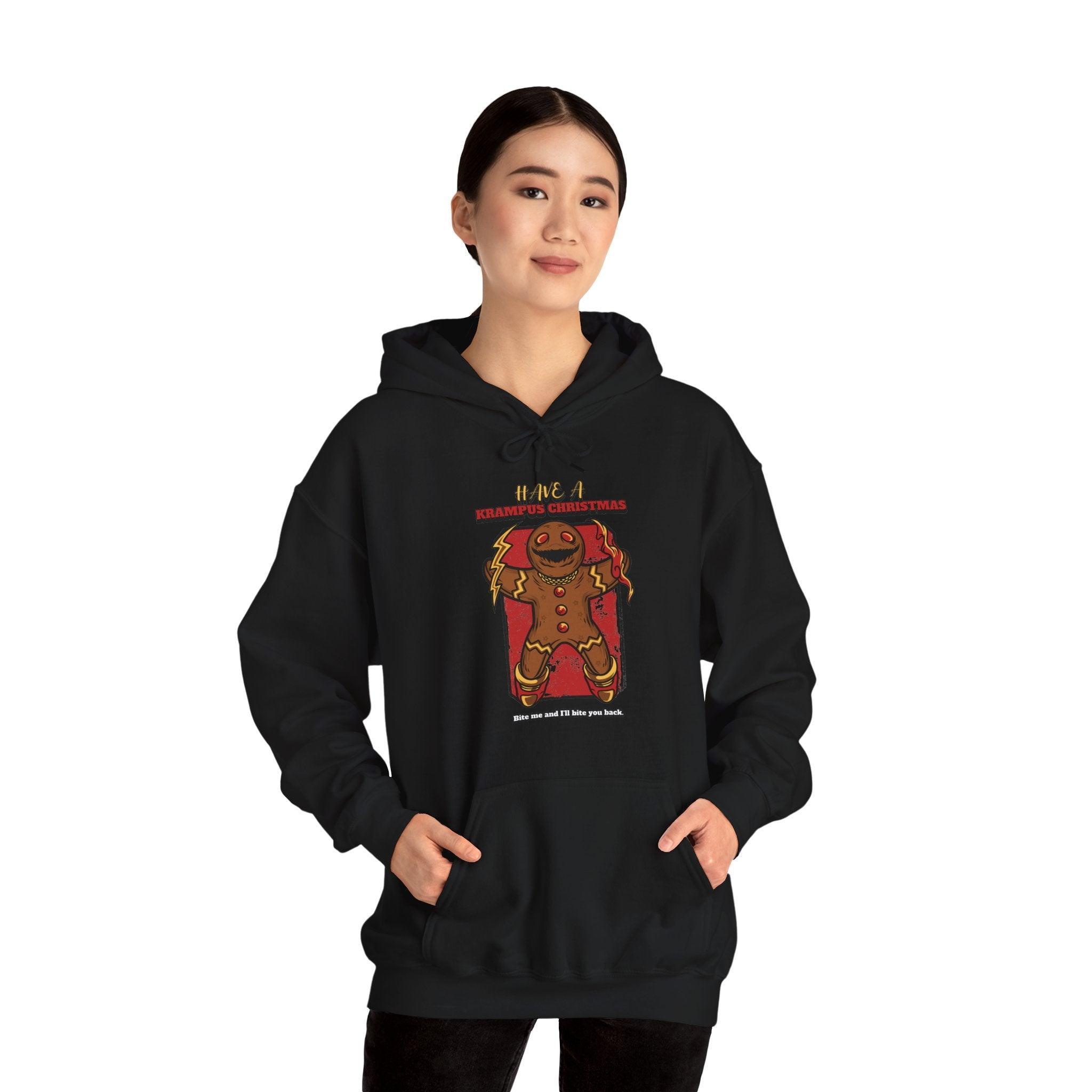 Have a Krampus Christmas Bite me and I'll bite you back. - Hoodie - Witty Twisters Fashions