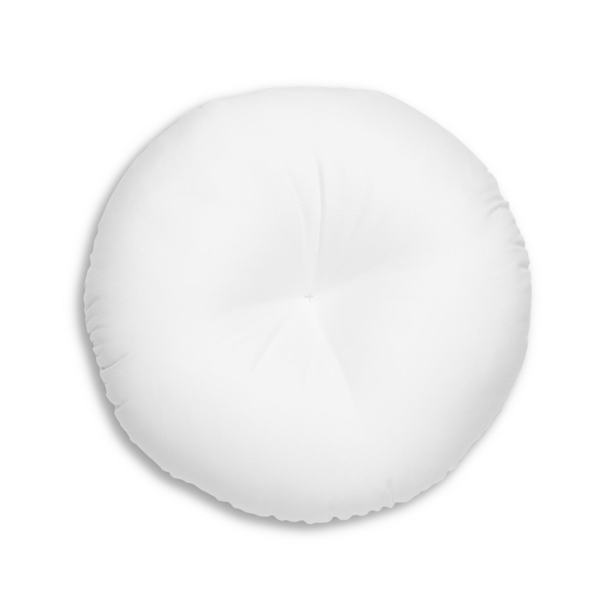 Merry MF Christmas - Tufted Floor Pillow, Round - Witty Twisters Fashions