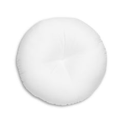 Merry MF Christmas - Tufted Floor Pillow, Round - Witty Twisters Fashions