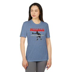 Baseball A passive aggressive game - adidas® Unisex Sport T-shirt - Witty Twisters Fashions