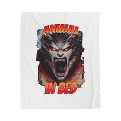 Animal In Bed - Velveteen Plush Blanket - Witty Twisters Fashions