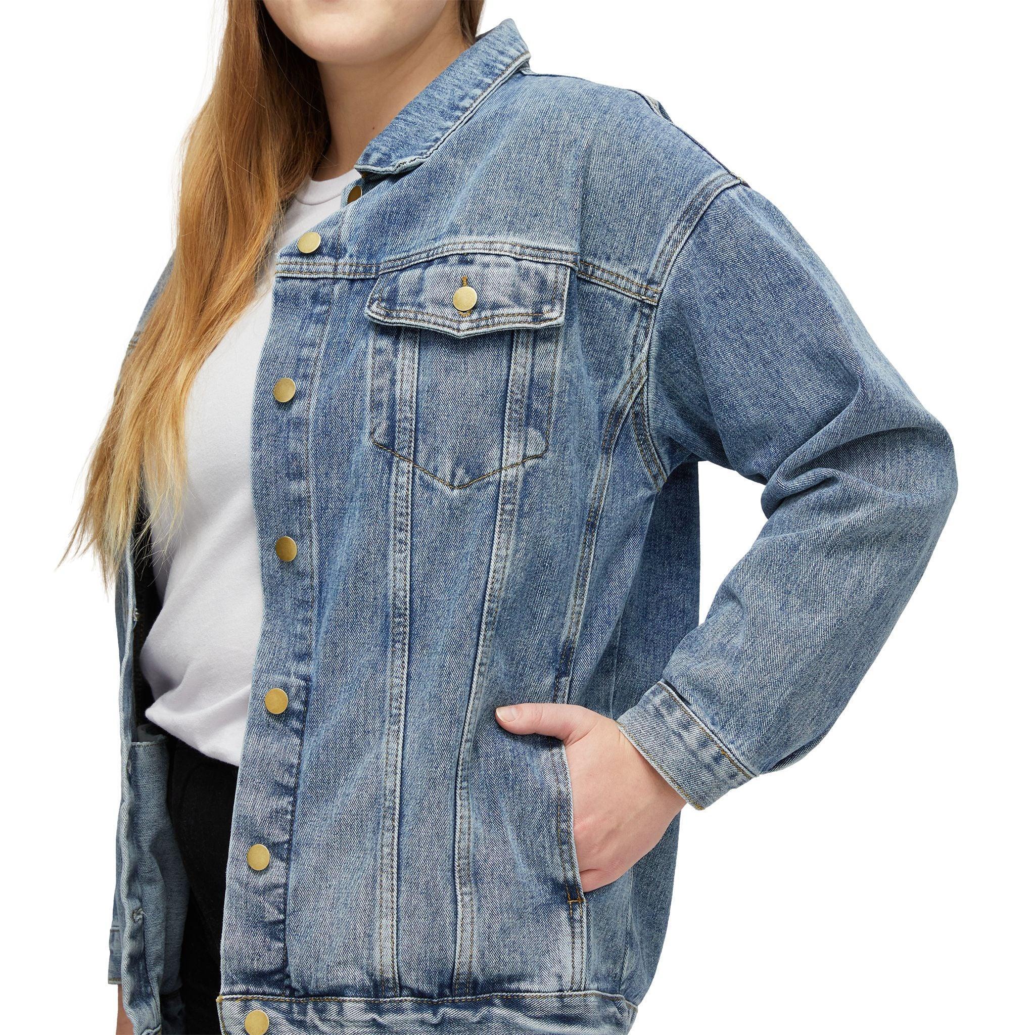 Bike Girls Like to ride the hard ones - Women's Denim Jean Jacket - Witty Twisters Fashions