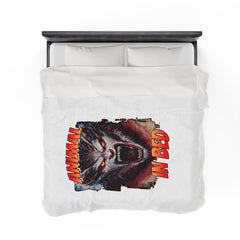 Animal In Bed - Velveteen Plush Blanket - Witty Twisters Fashions