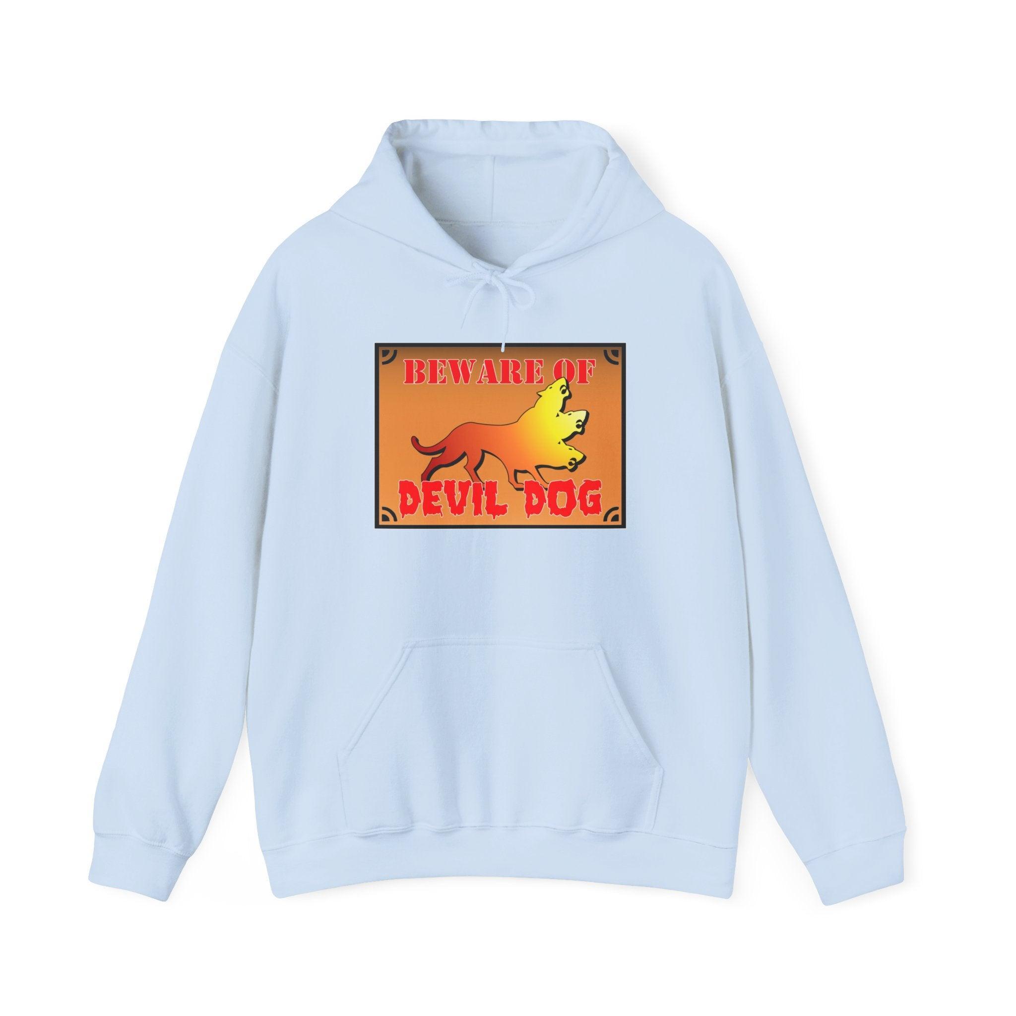 Beware Of Devil Dog Sign - Hoodie - Witty Twisters Fashions
