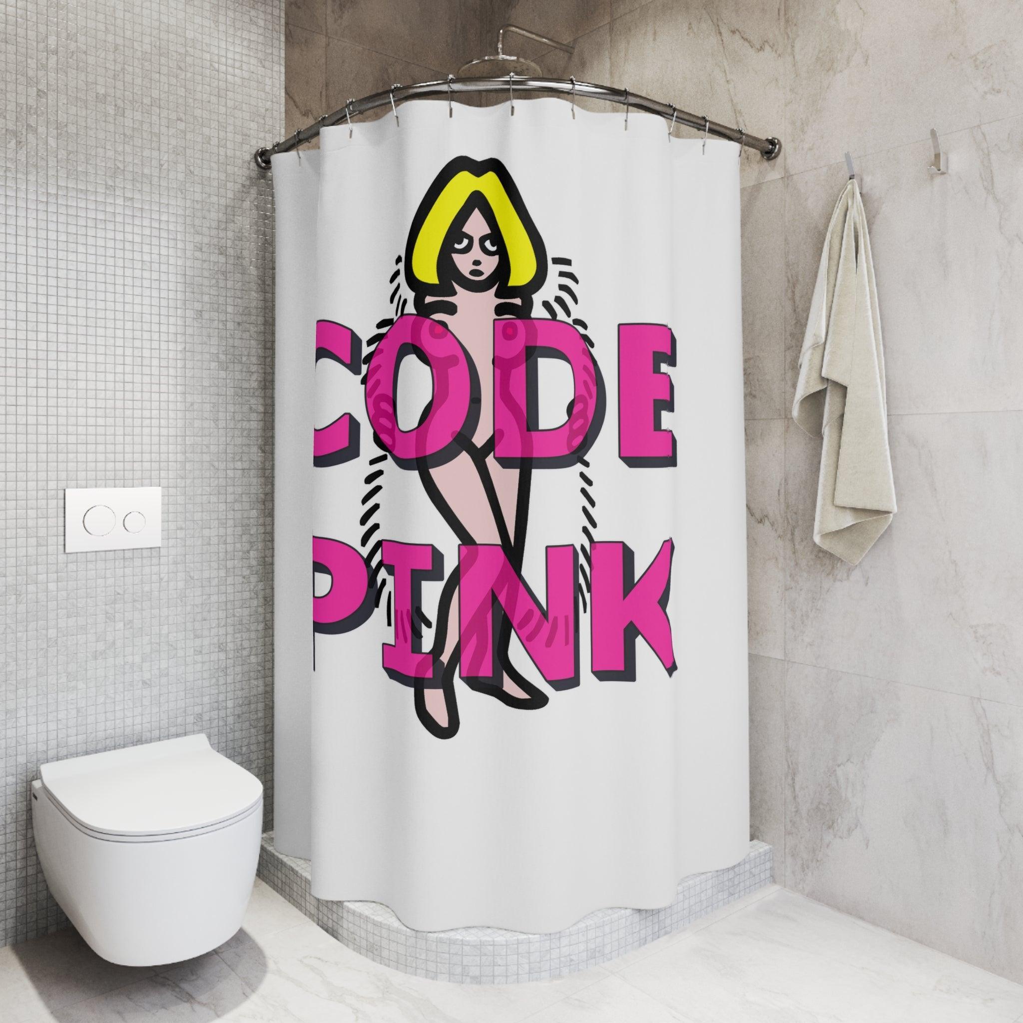 Code Pink - Shower Curtains - Witty Twisters Fashions
