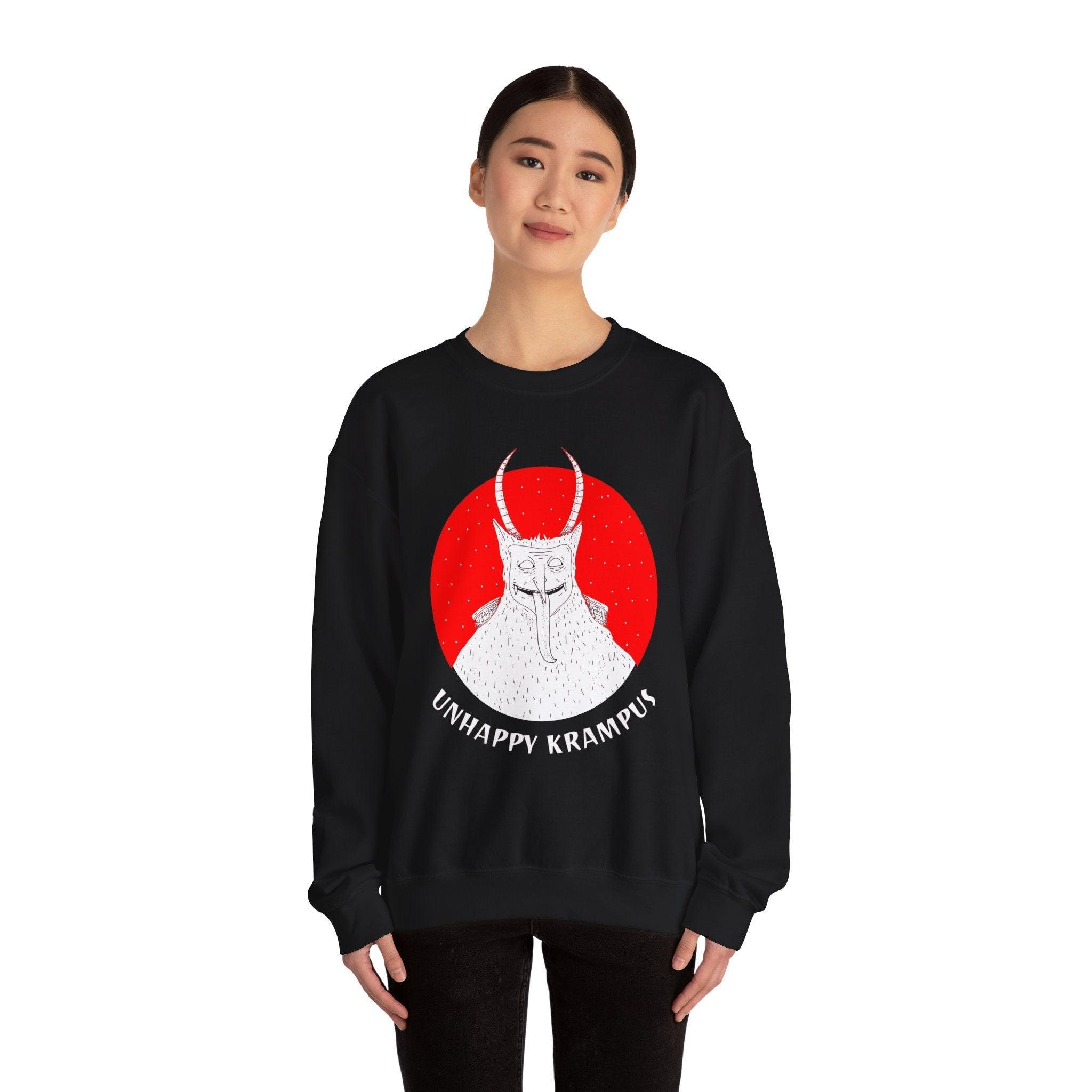 Unhappy Krampus - Sweatshirt - Witty Twisters Fashions
