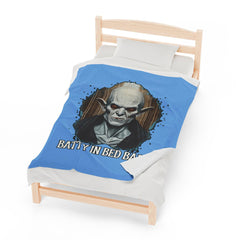 Batty In Bed Baby - Velveteen Plush Blanket - Witty Twisters Fashions