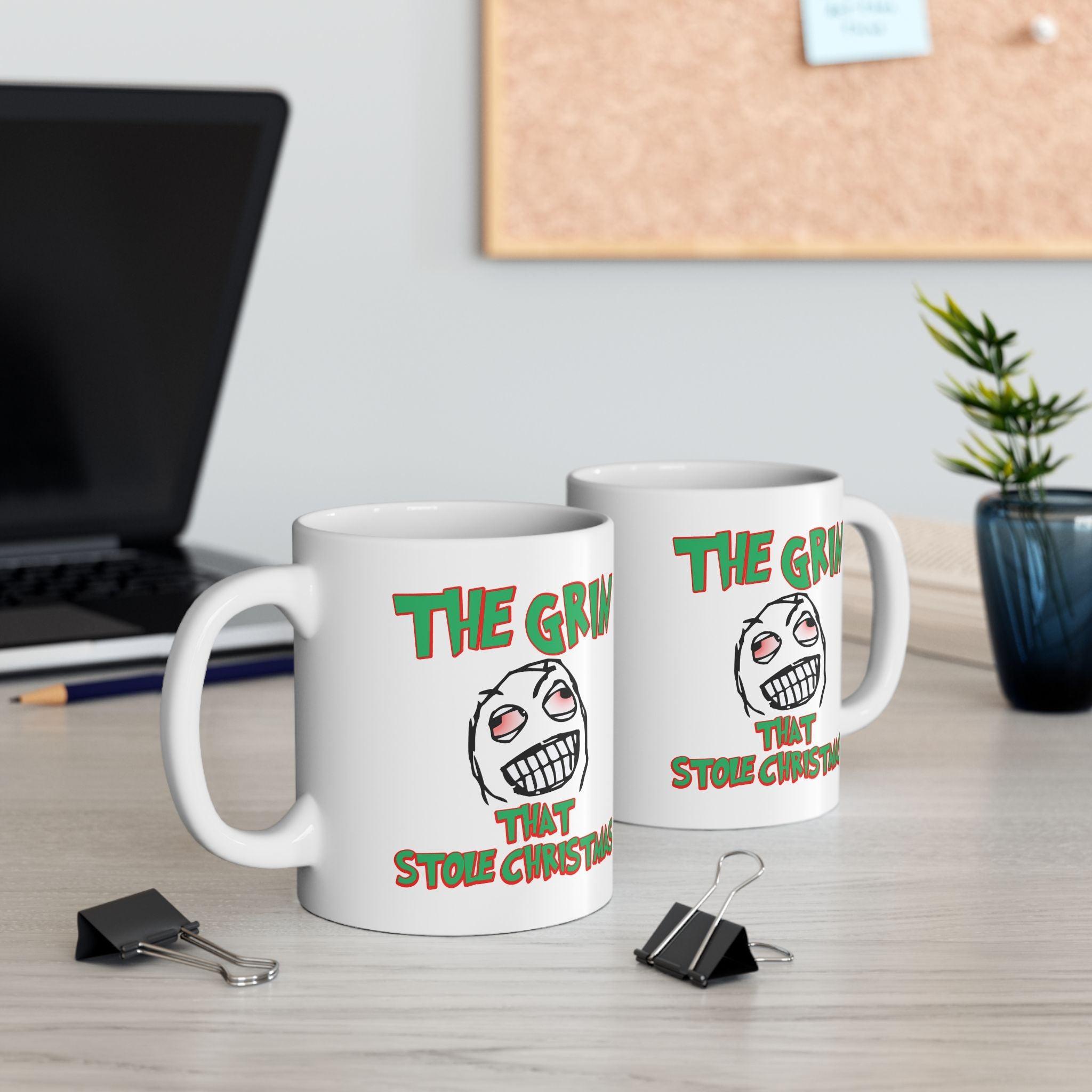 The Grin That Stole Christmas - Ceramic Coffee Mug 11oz, 15oz - Witty Twisters Fashions