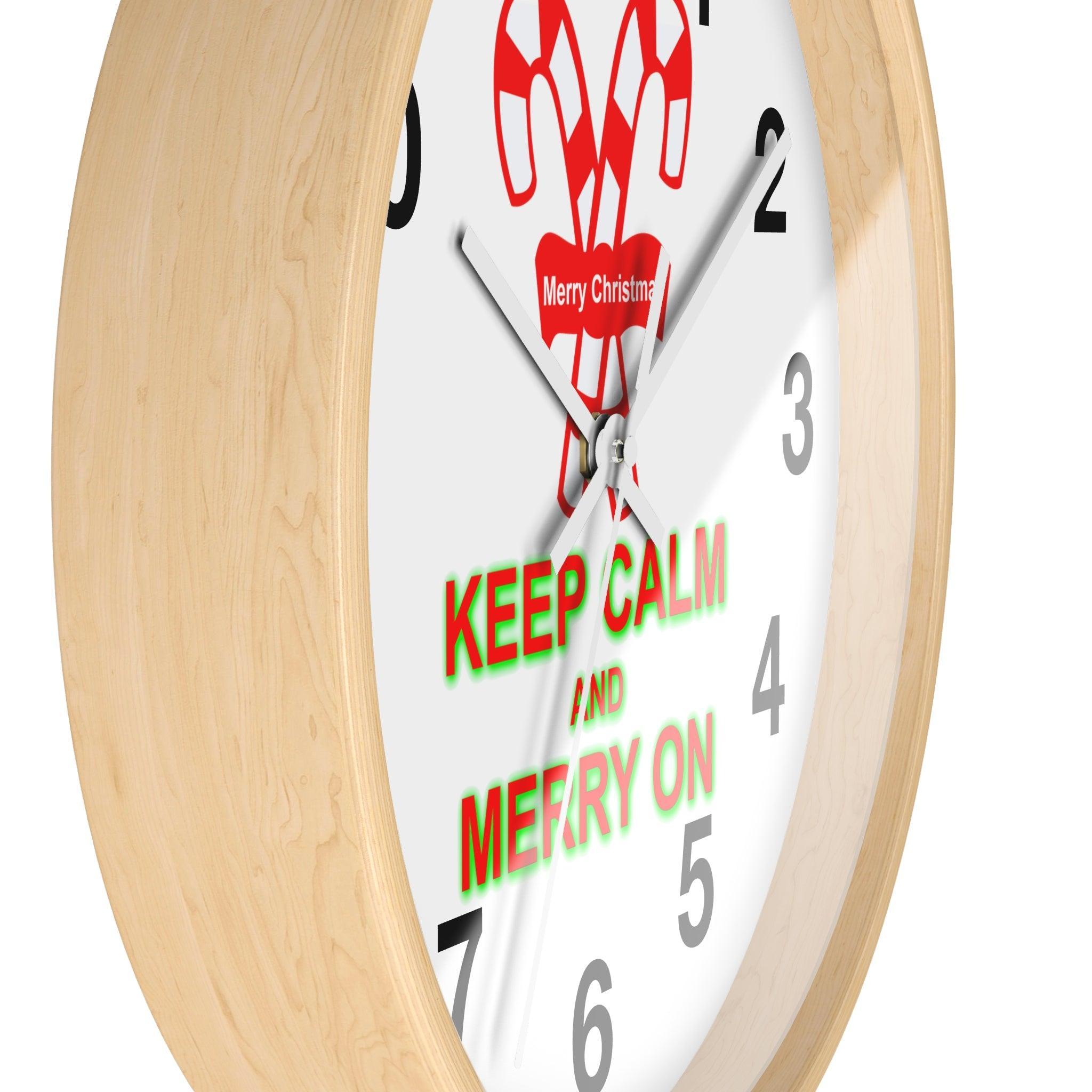 Keep Calm and Merry On - Wall Clock - Witty Twisters Fashions
