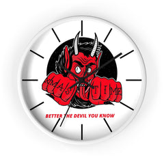 Better the devil you know Xmas time - Wall Clock - Witty Twisters Fashions