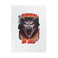 Animal In Bed - Velveteen Plush Blanket - Witty Twisters Fashions