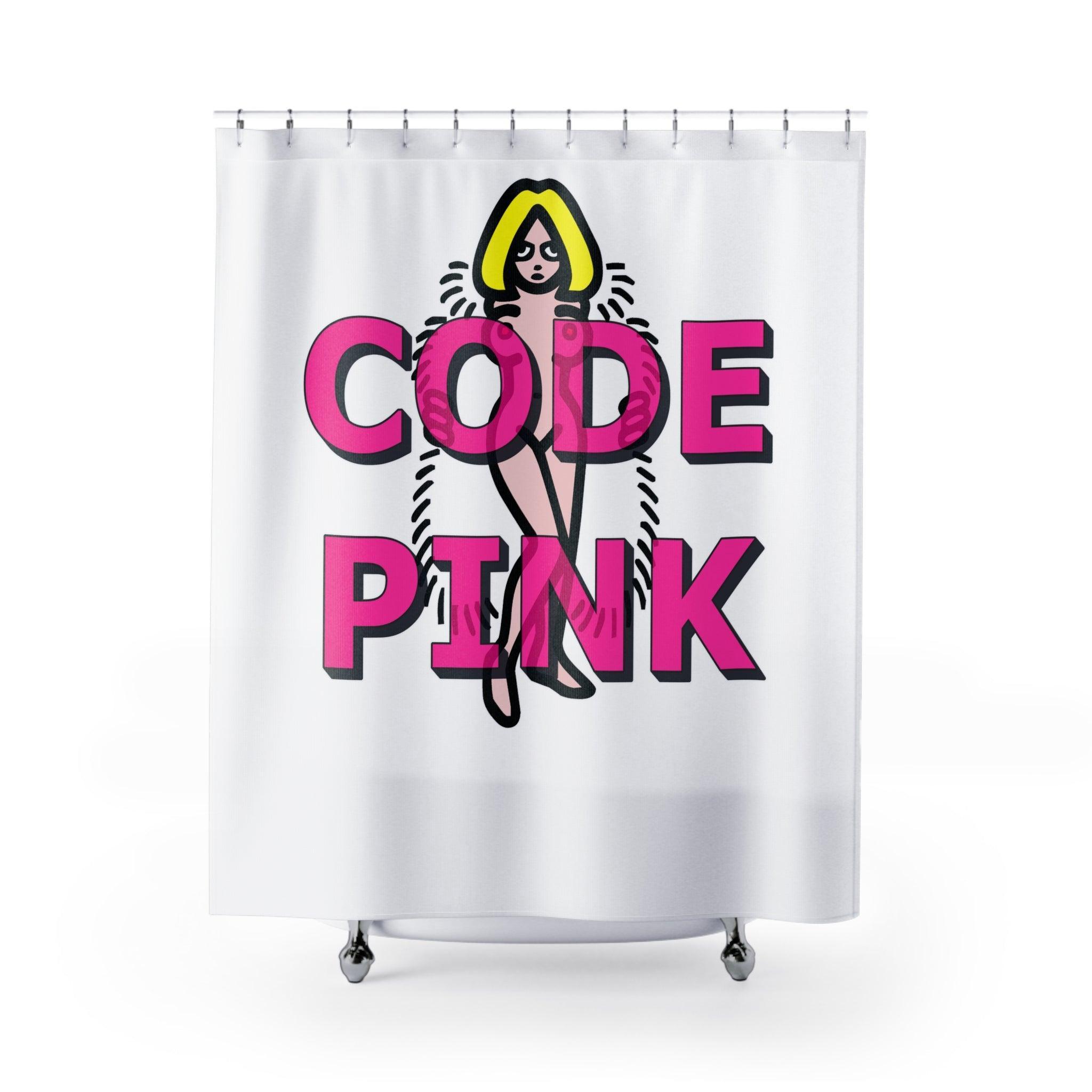 Code Pink - Shower Curtains - Witty Twisters Fashions