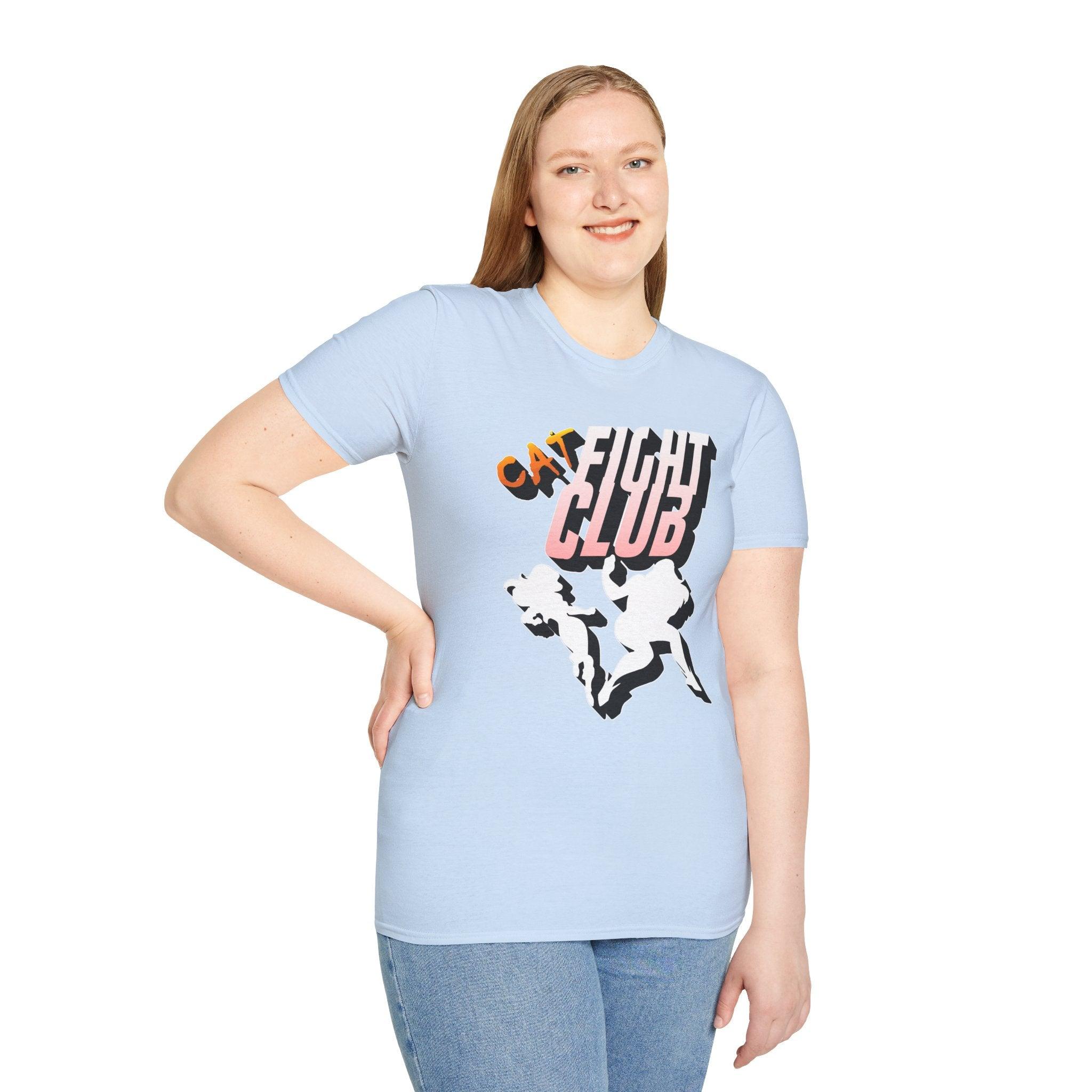 Cat Fight Club - Softstyle T-Shirt - Witty Twisters Fashions