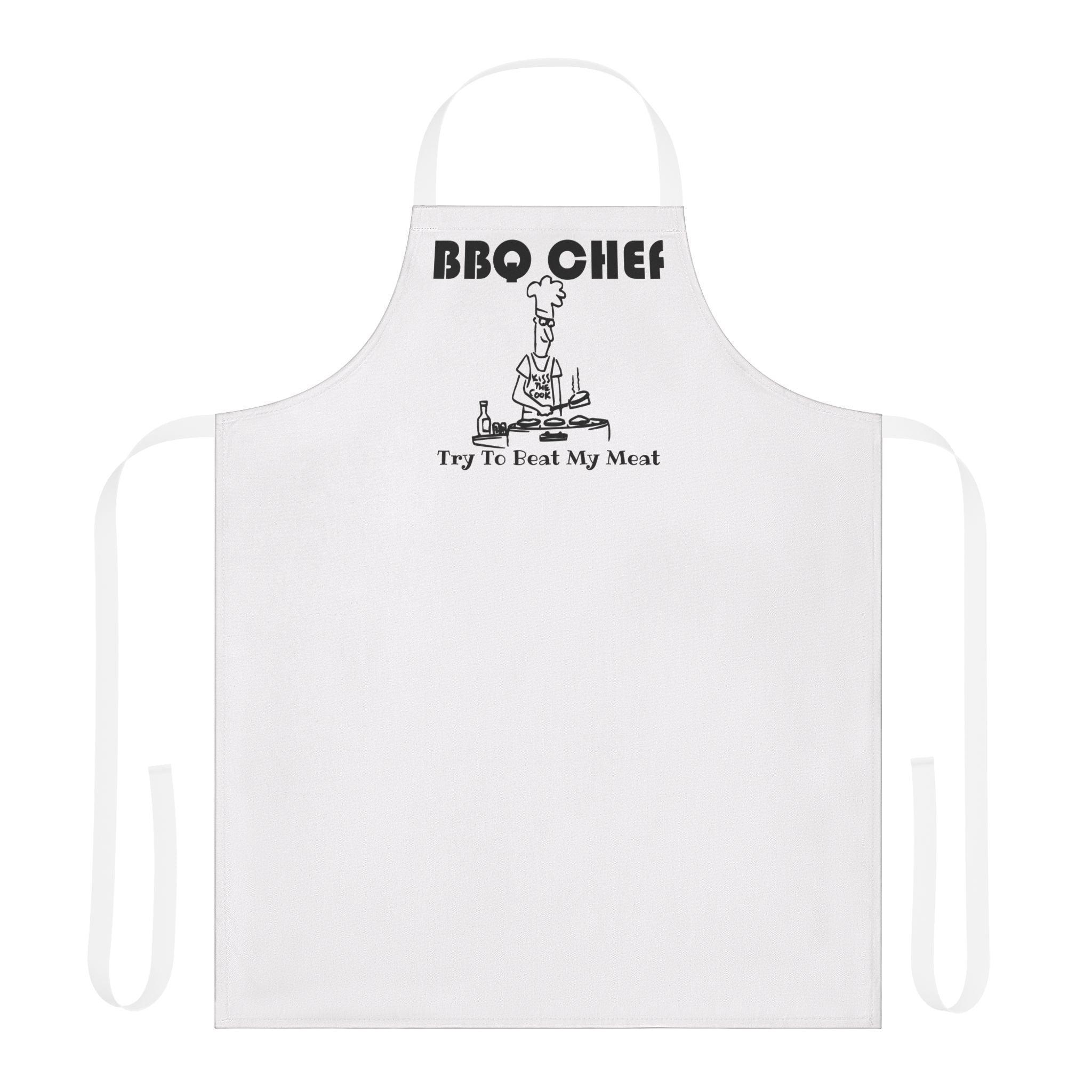 BBQ Chef Try To Beat My Meat - Cooking Apron - Witty Twisters Fashions
