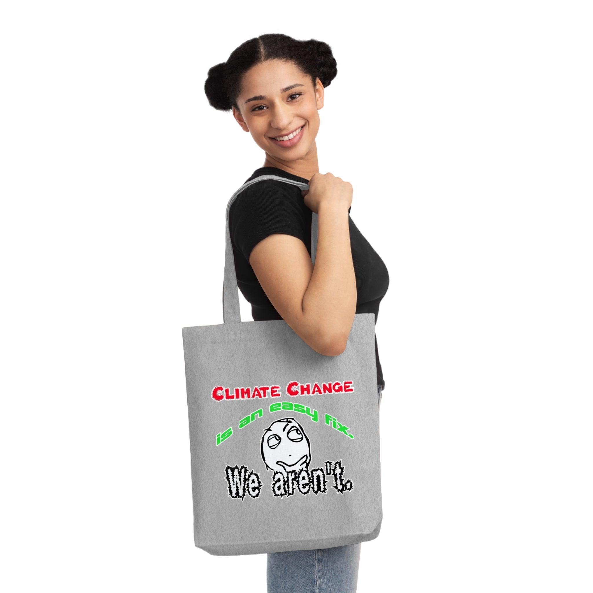 Climate Change Is An Easy Fix. We Aren't. - Woven Tote Bag - Witty Twisters Fashions