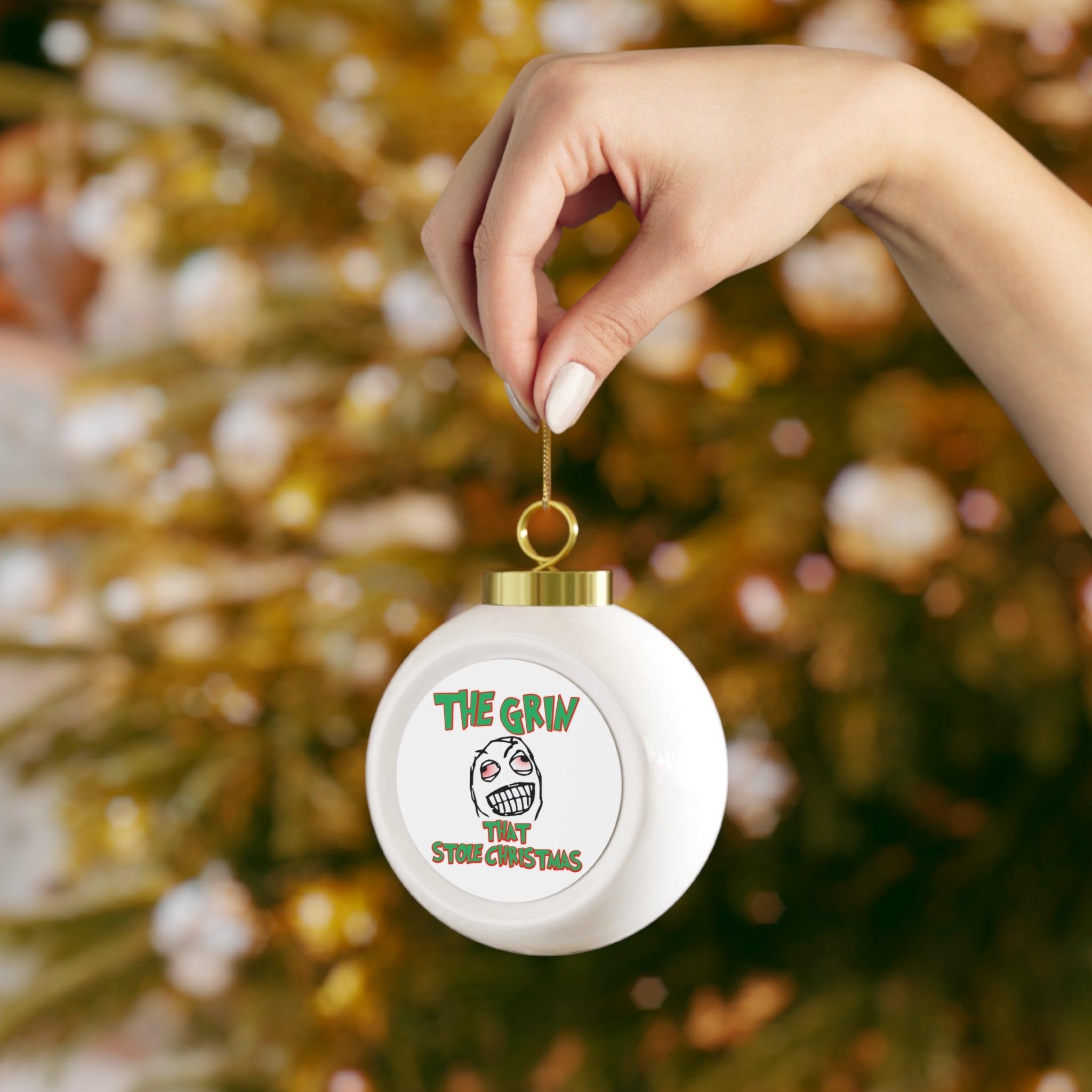 The Grin That Stole Christmas - Christmas Ball Ornament - Witty Twisters Fashions