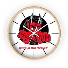 Better the devil you know Xmas time - Wall Clock - Witty Twisters Fashions