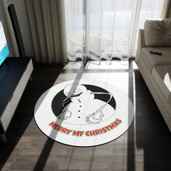 Merry MF Christmas - Round Rug - Witty Twisters Fashions