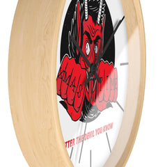 Better the devil you know Xmas time - Wall Clock - Witty Twisters Fashions