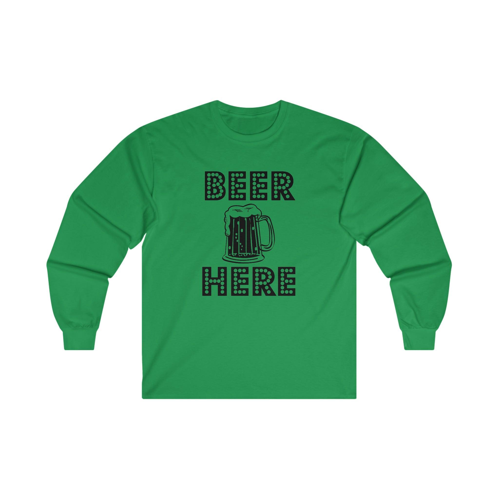 Beer Here - Long-Sleeve Tee - Witty Twisters Fashions
