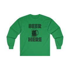 Beer Here - Long-Sleeve Tee - Witty Twisters Fashions