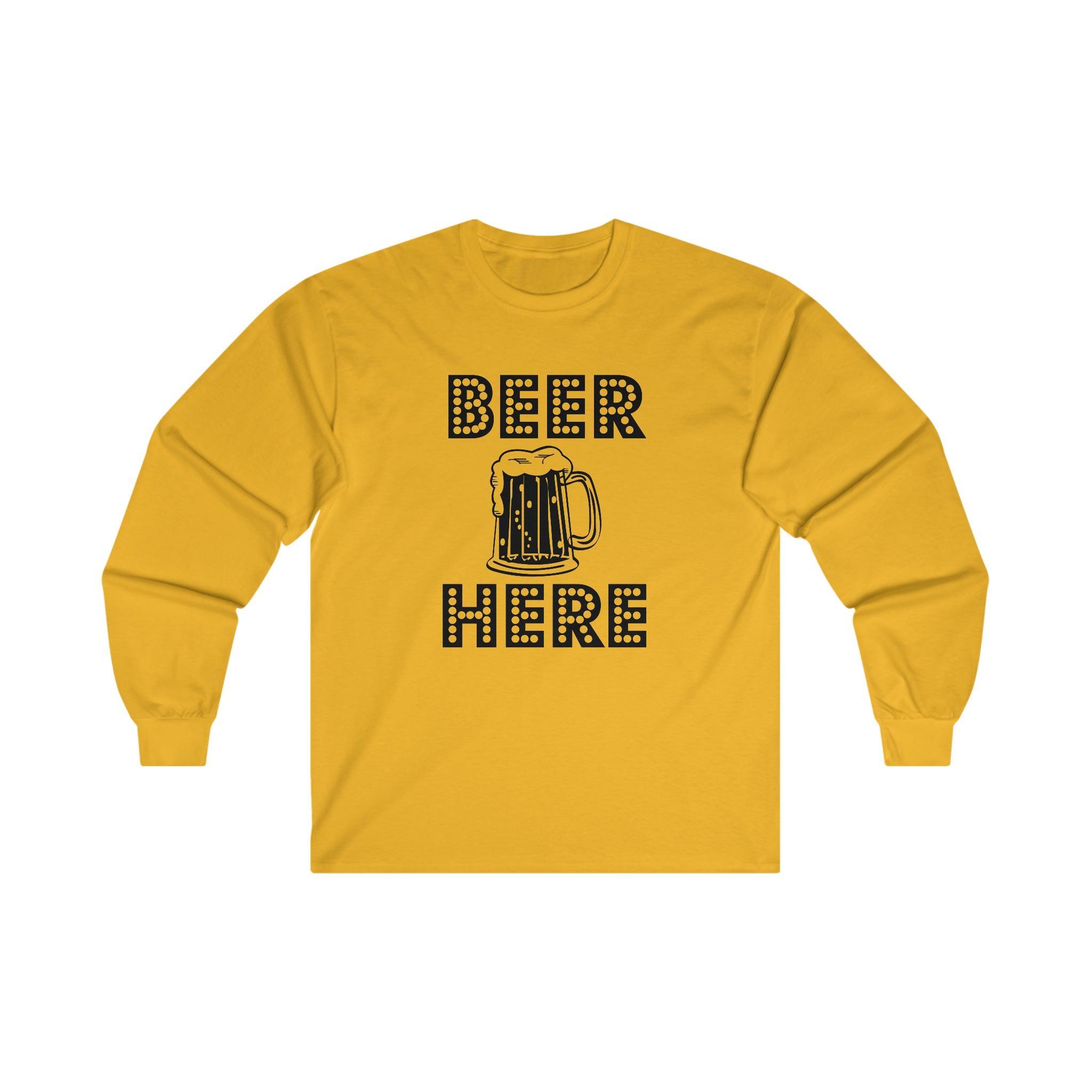 Beer Here - Long-Sleeve Tee - Witty Twisters Fashions